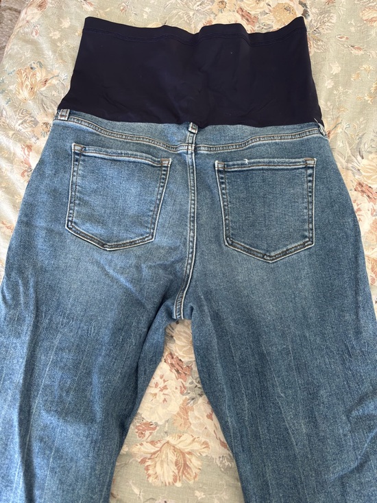 Pink blush maternity size 32 jeans with fabric waistband - Picture 11 of 13